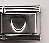 Indented heart link - 9mm Italian Charm
